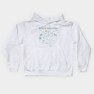 Beach Vacation Kids Hoodie